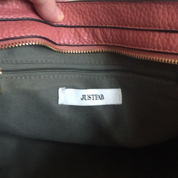 Elegant Salmon Leather Handbag Satchel/Crossbody - Picture 11 of 13